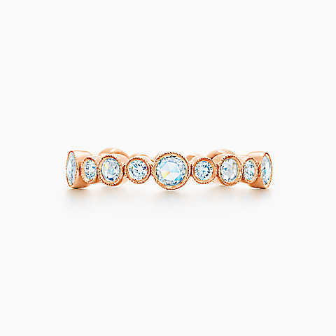 Tiffany Cobblestone 18K 玫瑰金镶钻戒指