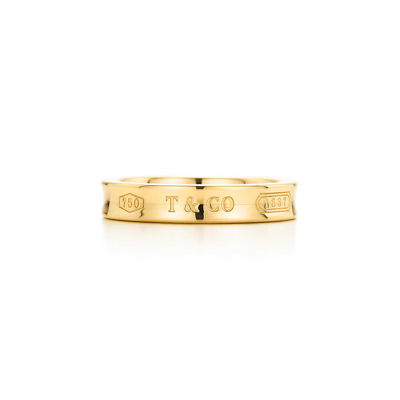 Tiffany 1837™ 系列 18K 黄金窄形戒指