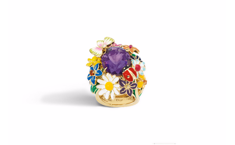 DIORETTE戒指，大号 750/1000黄金和紫水晶