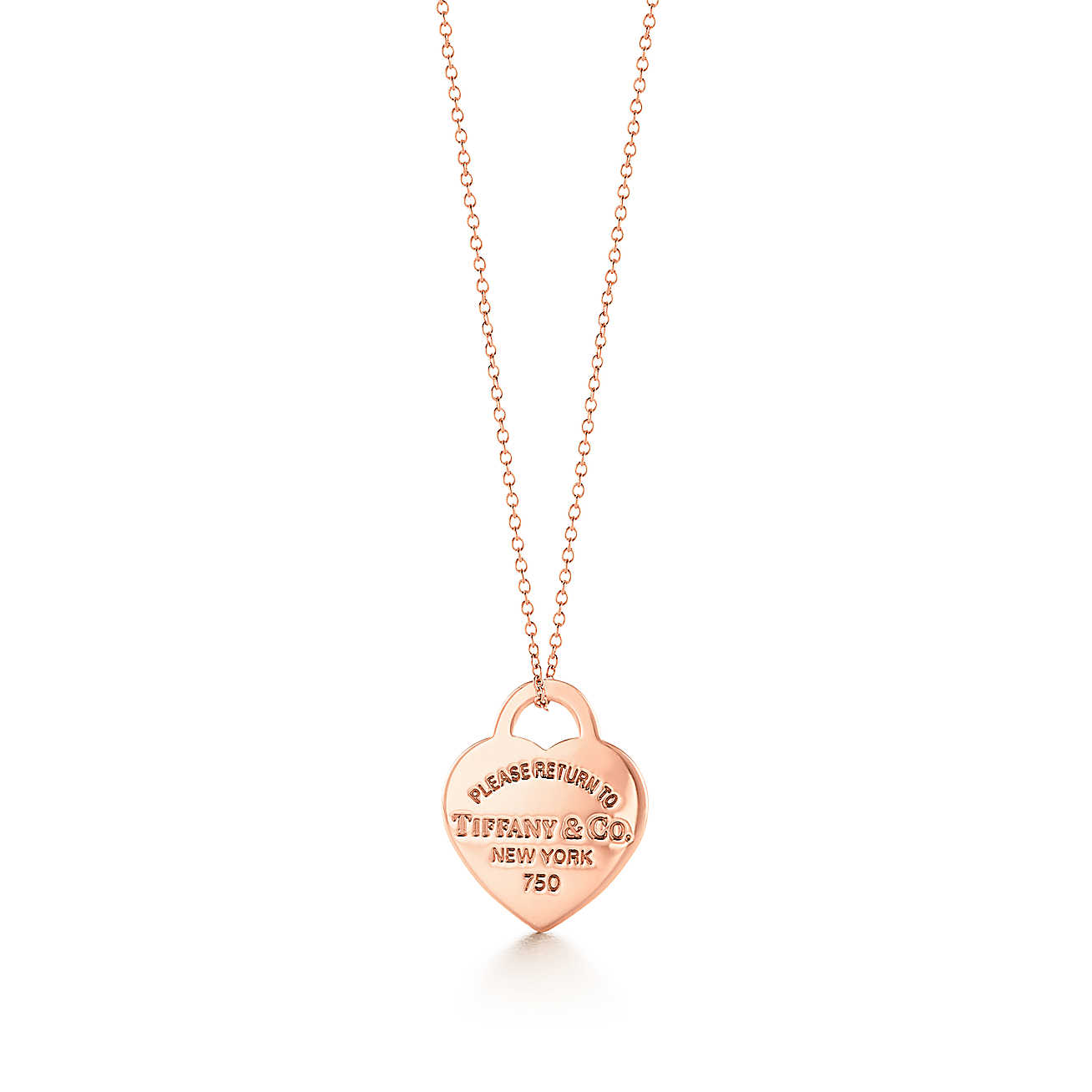 Return to Tiffany™系列18K玫瑰金小号Heart Tag吊坠