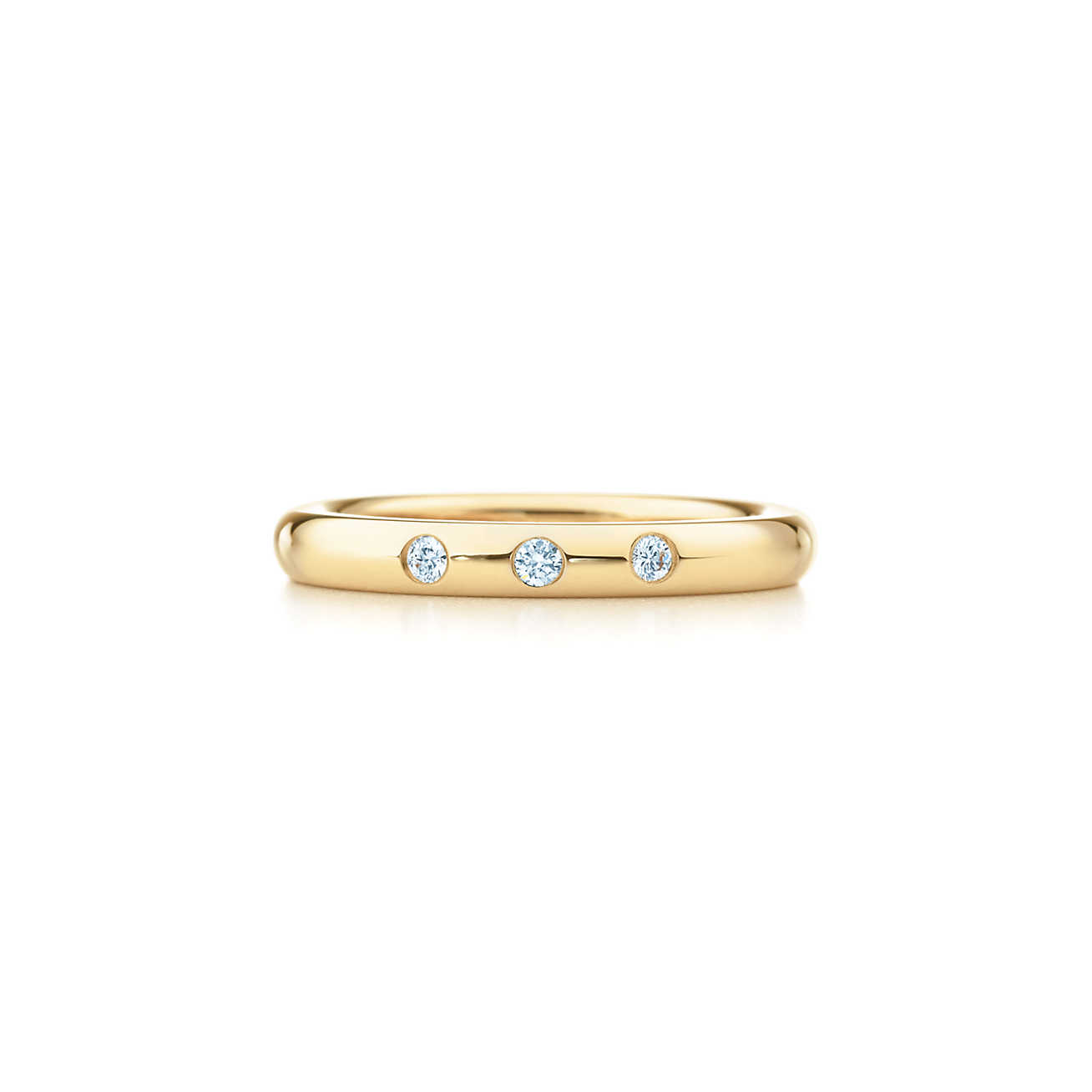 Elsa Peretti® 18K 金镶钻层叠戒指