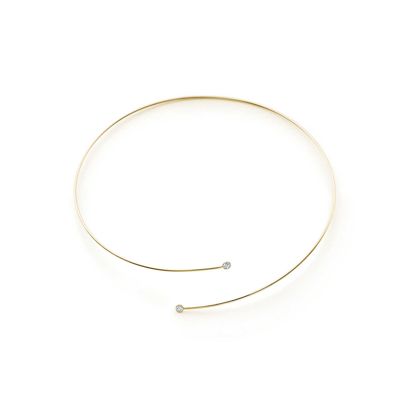 Elsa Peretti™ Diamond Hoop 18K 金镶钻项链