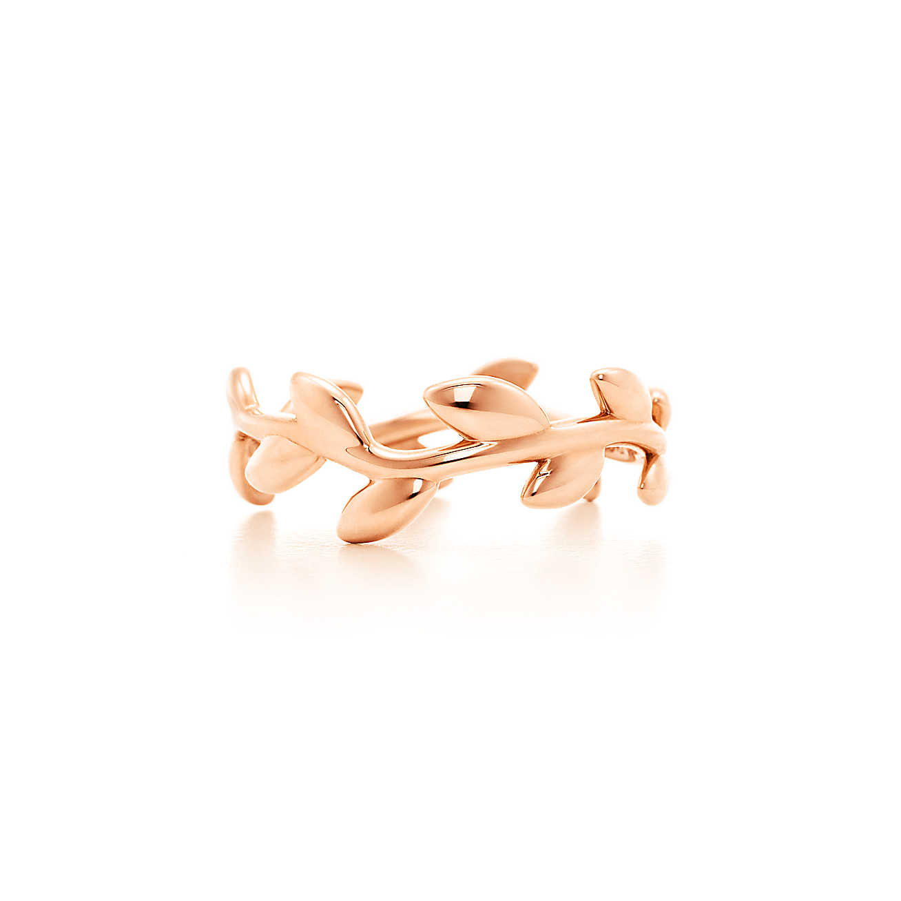 Paloma Picasso™ Olive Leaf 18K 玫瑰金窄形戒指